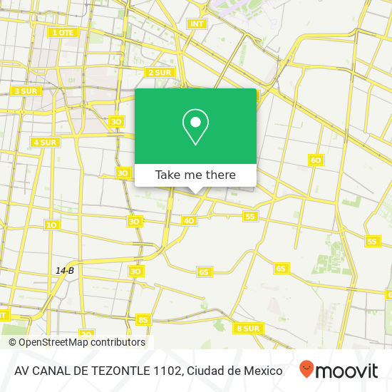 AV  CANAL DE TEZONTLE  1102 map