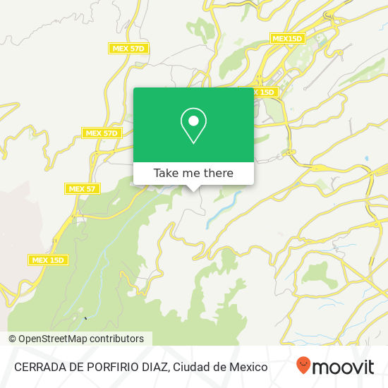 CERRADA DE PORFIRIO DIAZ map