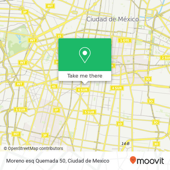 Moreno esq   Quemada   50 map