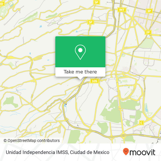 Mapa de Unidad Independencia IMSS