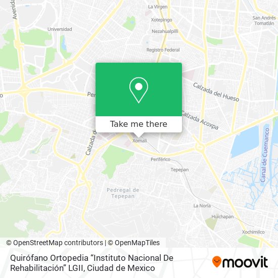 Quirófano Ortopedia “Instituto Nacional De Rehabilitación” LGII map