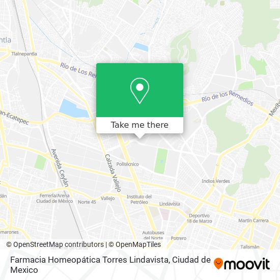 Farmacia Homeopática Torres Lindavista map