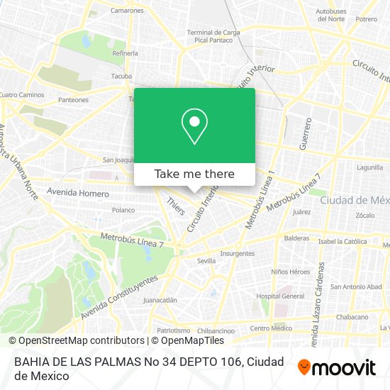 BAHIA DE LAS PALMAS No  34 DEPTO  106 map