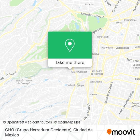 GHO (Grupo Herradura-Occidente) map