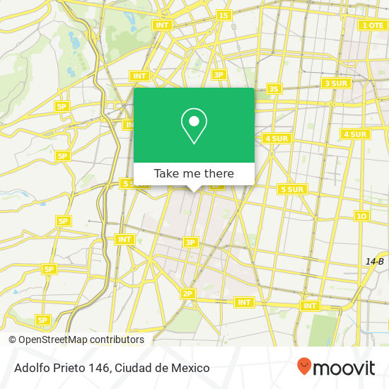 Adolfo Prieto 146 map