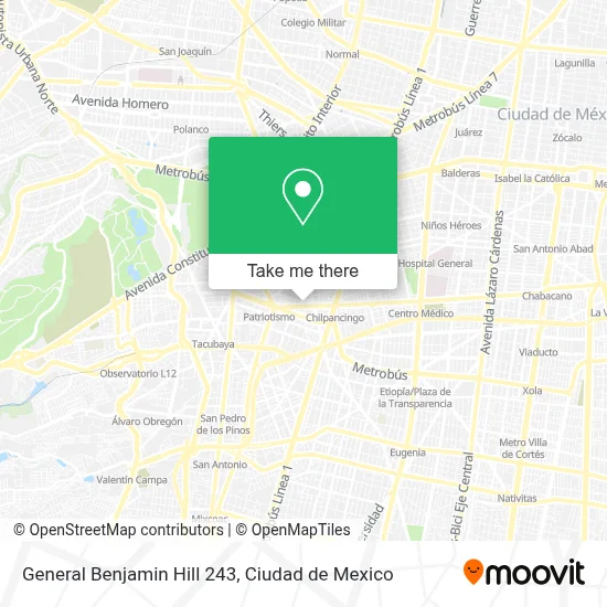 General Benjamin Hill 243 map