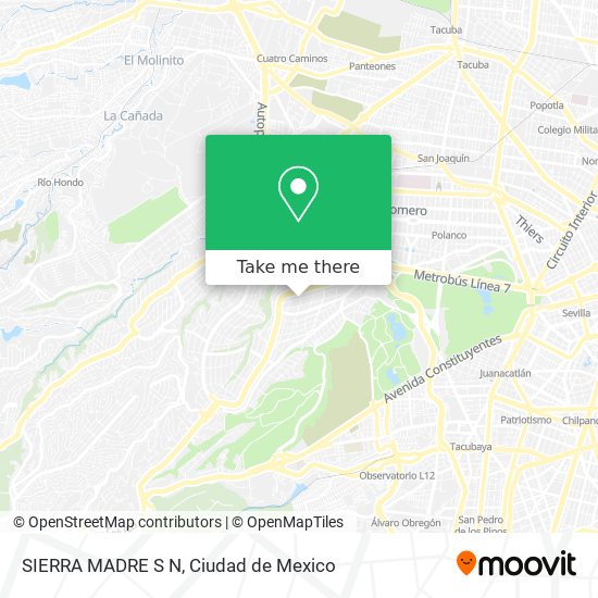 Mapa de SIERRA MADRE  S N