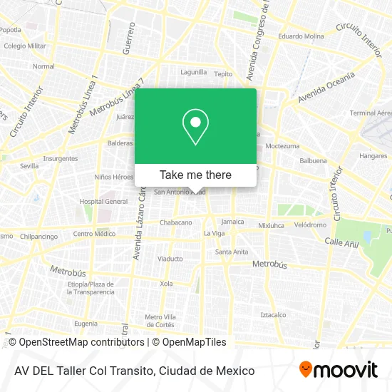 AV  DEL Taller  Col  Transito map