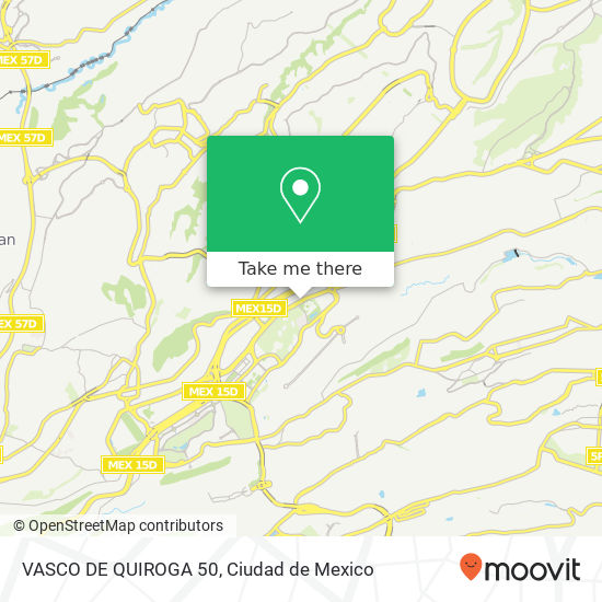 VASCO DE QUIROGA 50 map