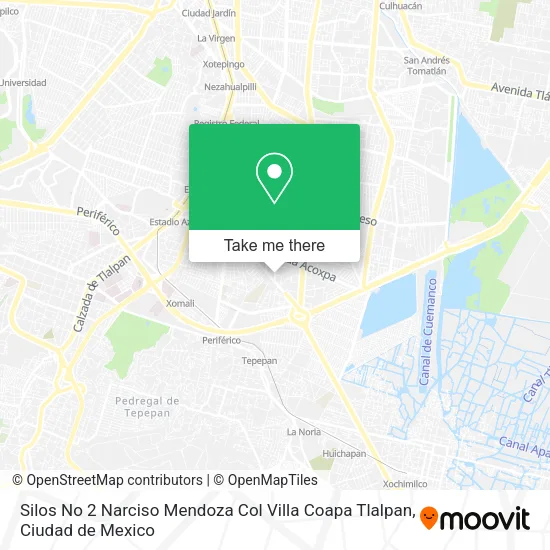 Silos No  2 Narciso Mendoza Col  Villa Coapa Tlalpan map