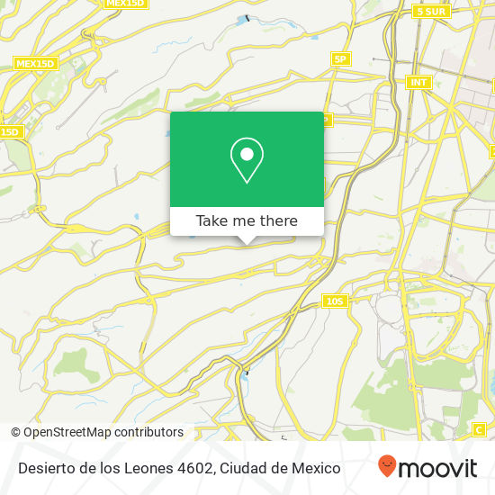 Desierto de los Leones 4602 map