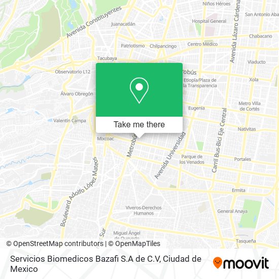 Servicios Biomedicos Bazafi S.A de C.V map