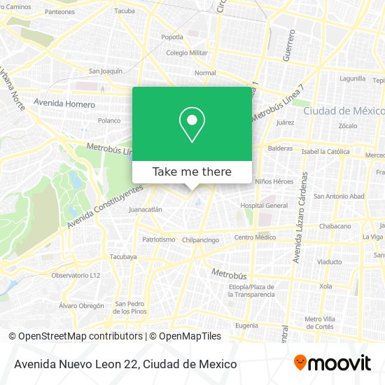 Mapa de Avenida Nuevo Leon 22