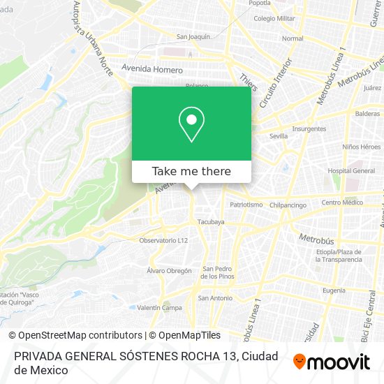Mapa de PRIVADA GENERAL SÓSTENES ROCHA 13