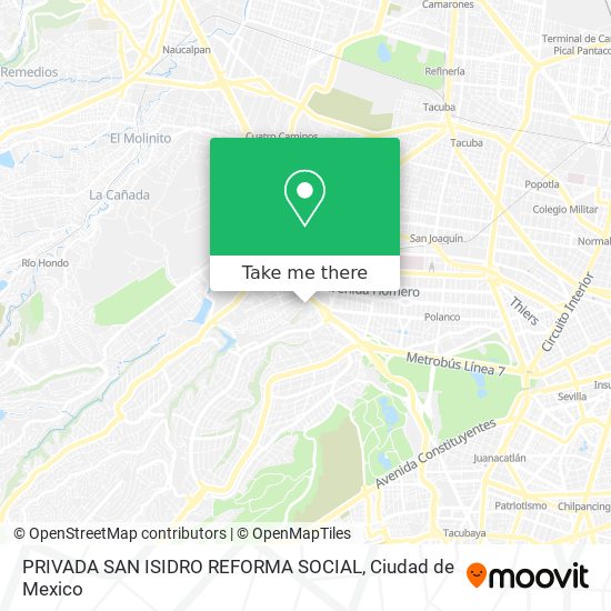 PRIVADA SAN ISIDRO  REFORMA SOCIAL map