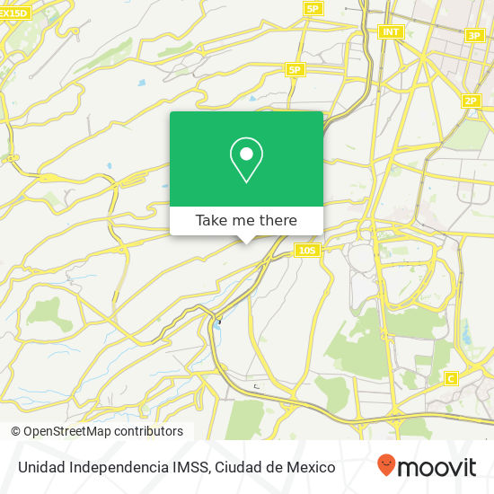 Unidad Independencia IMSS map