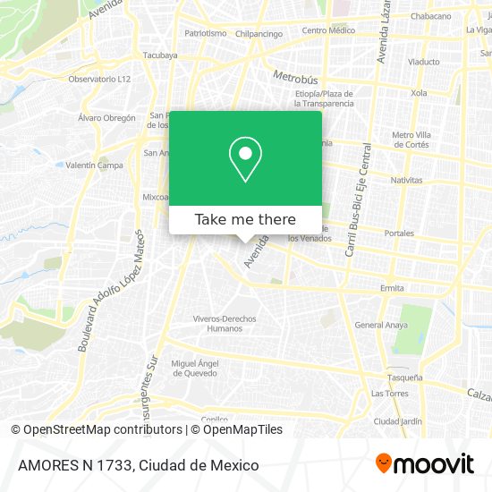 AMORES N  1733 map