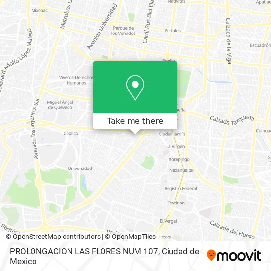 PROLONGACION LAS FLORES NUM 107 map