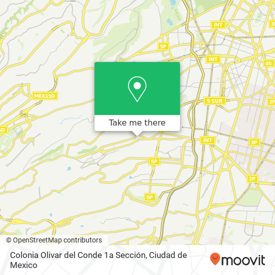 Colonia Olivar del Conde 1a Sección map