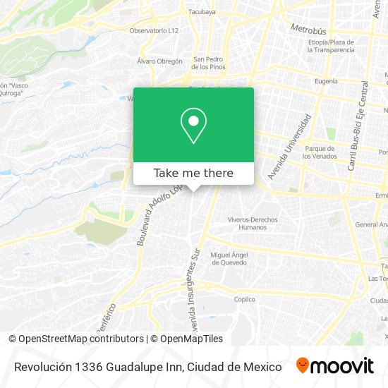 Revolución 1336  Guadalupe Inn map