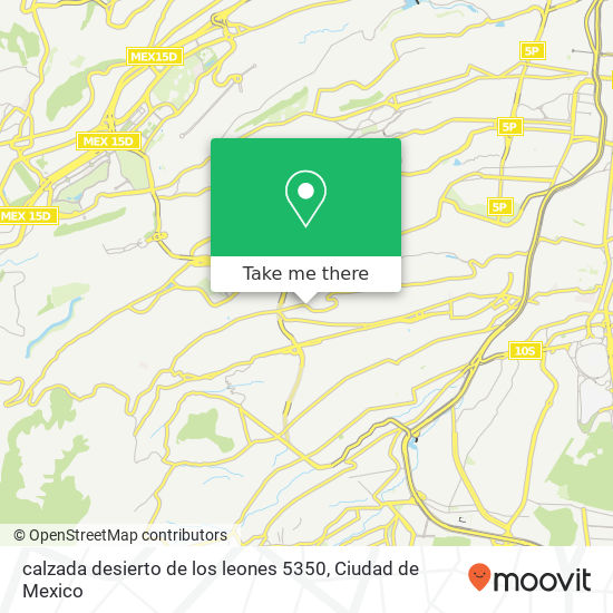 calzada desierto de los leones 5350 map