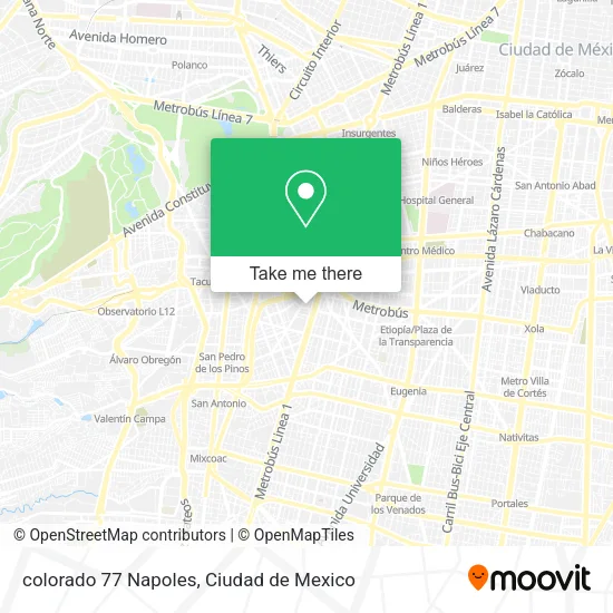 colorado 77 Napoles map