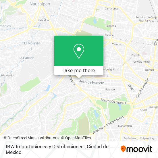 IBW Importaciones y Distribuciones. map
