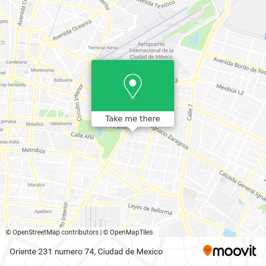 Oriente 231 numero 74 map