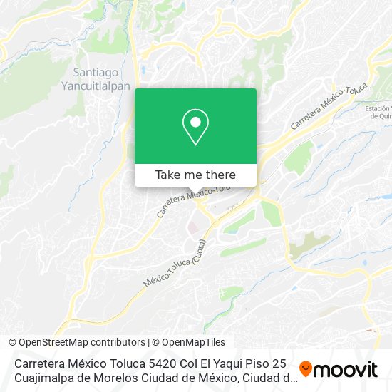 Carretera México Toluca 5420  Col  El Yaqui  Piso 25  Cuajimalpa de Morelos  Ciudad de México map