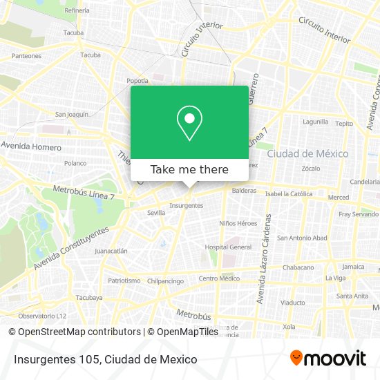 Insurgentes 105 map