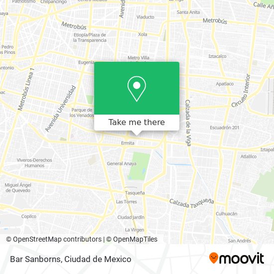 Mapa de Bar Sanborns