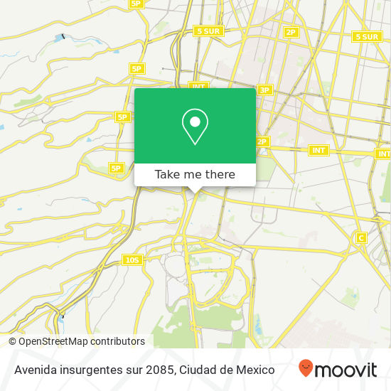 Avenida insurgentes sur 2085 map