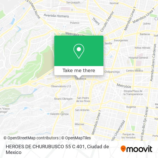 HEROES DE CHURUBUSCO  55   C 401 map
