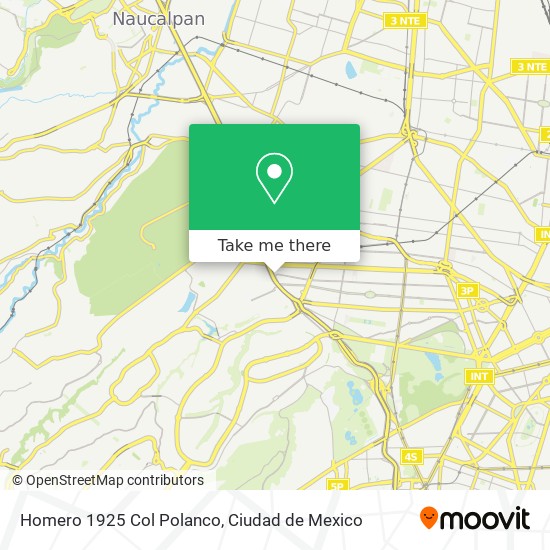 Homero 1925  Col  Polanco map