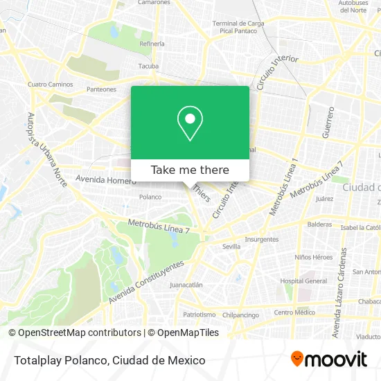 Totalplay Polanco map