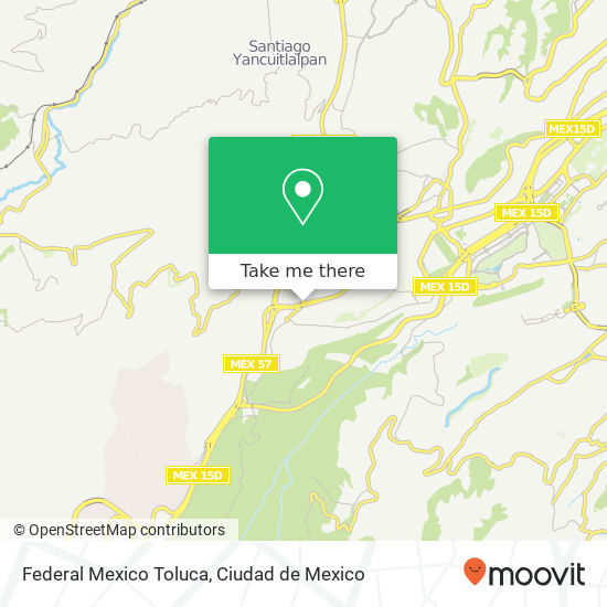 Federal Mexico Toluca map