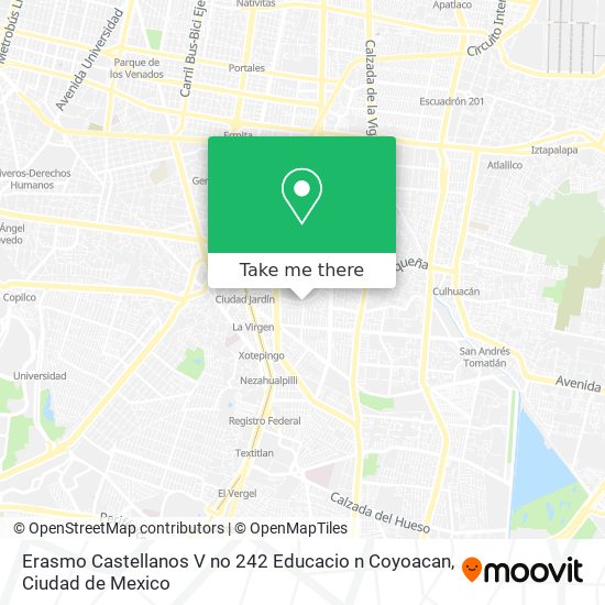 Erasmo Castellanos V no  242  Educacio n  Coyoacan map