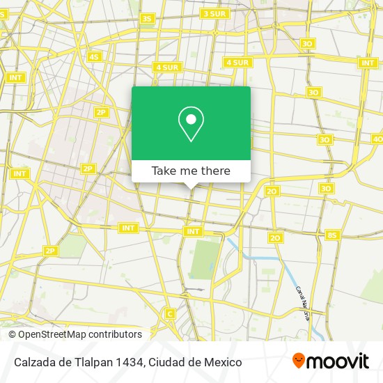 Calzada de Tlalpan 1434 map