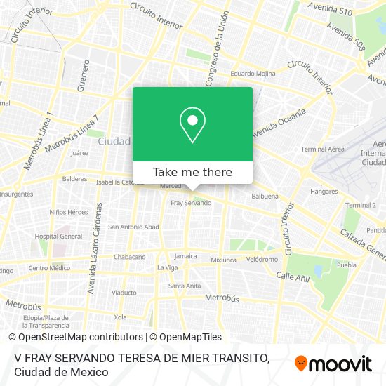 Mapa de V  FRAY SERVANDO TERESA DE MIER  TRANSITO