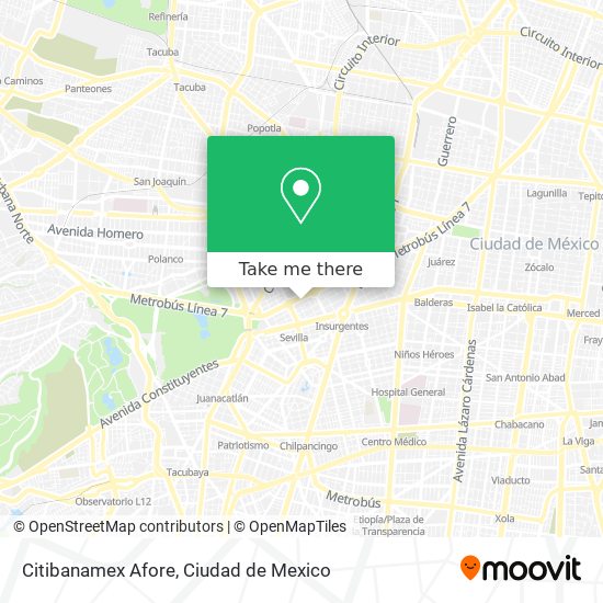 Mapa de Citibanamex Afore