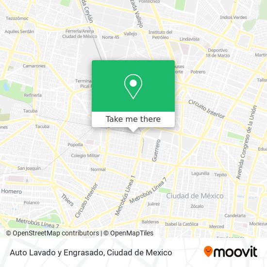 Auto Lavado y Engrasado map