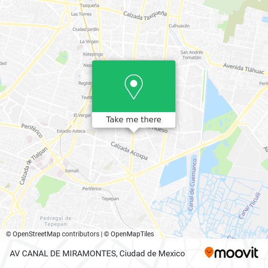 Mapa de AV CANAL DE MIRAMONTES