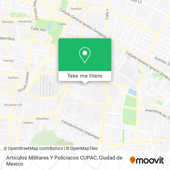 Artículos Militares Y Policíacos CUPAC map