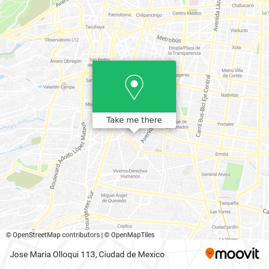 Jose Maria Olloqui 113 map