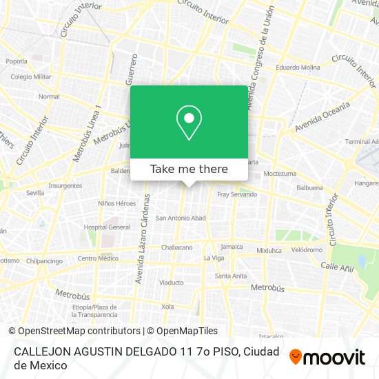 CALLEJON AGUSTIN DELGADO  11 7o PISO map