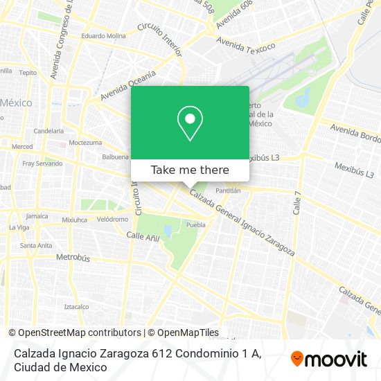 Mapa de Calzada Ignacio Zaragoza  612 Condominio 1 A