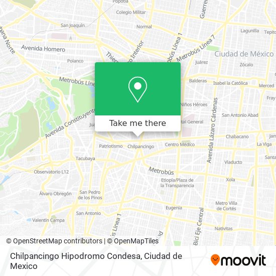 Chilpancingo   Hipodromo Condesa map