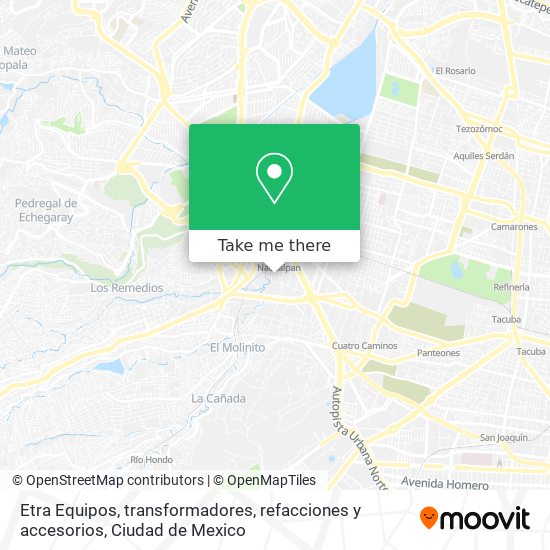 Etra Equipos, transformadores, refacciones y accesorios map