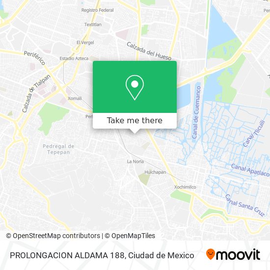 PROLONGACION ALDAMA 188 map