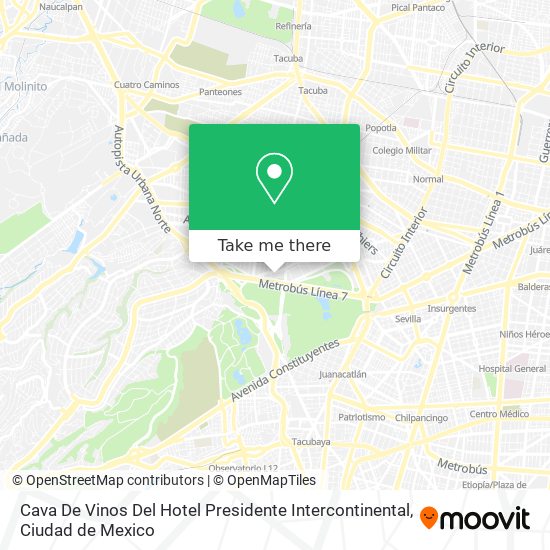 Cava De Vinos Del Hotel Presidente Intercontinental map